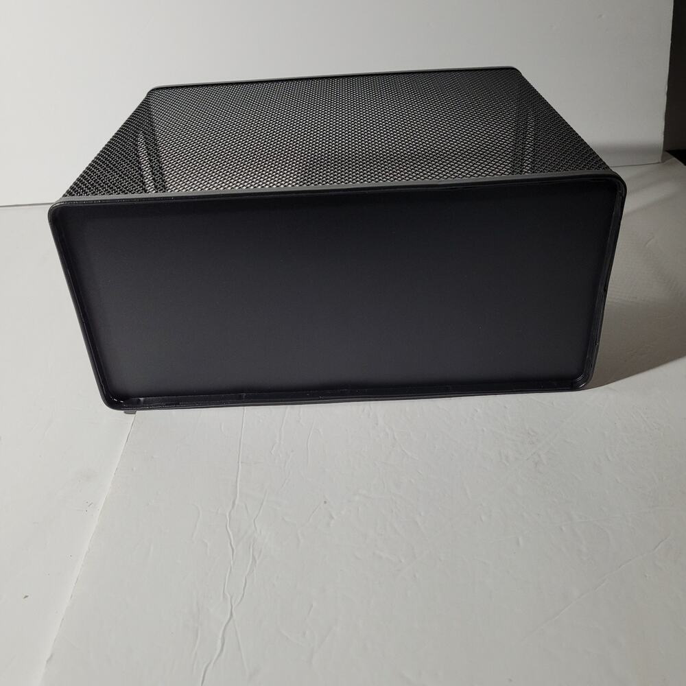 Black Metal Mesh Storage Basket with Handles - 10x12x6 - Picture 3 of 10